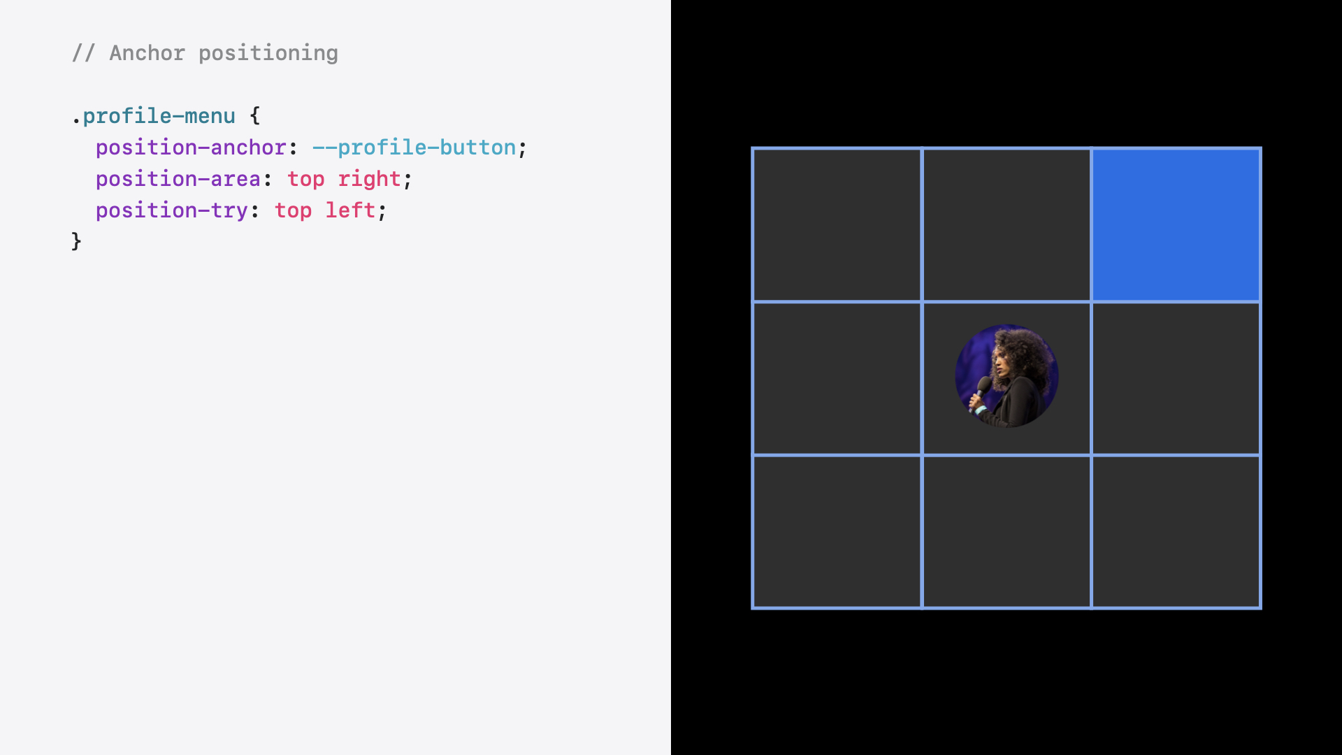 Code using Anchor Positioning with the results. Watch our WWDC25 session for a walkthrough of this example. 