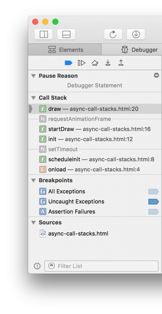 Asynchronous Call Stacks