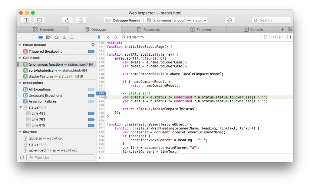 New Acceptable Breakpoint Locations