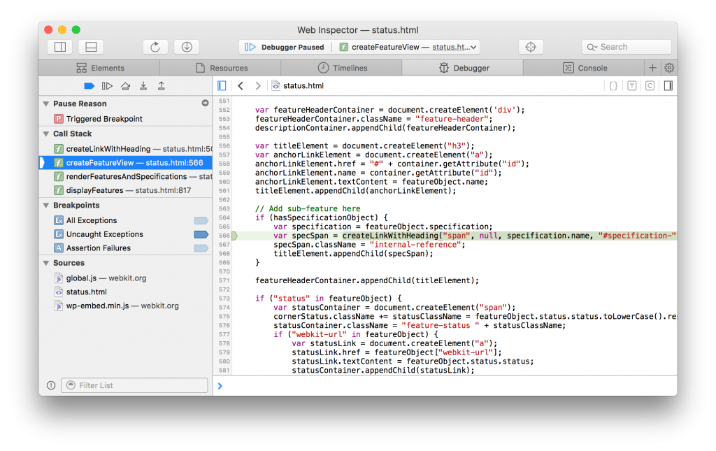 Parent Call Frame Expression Highlight