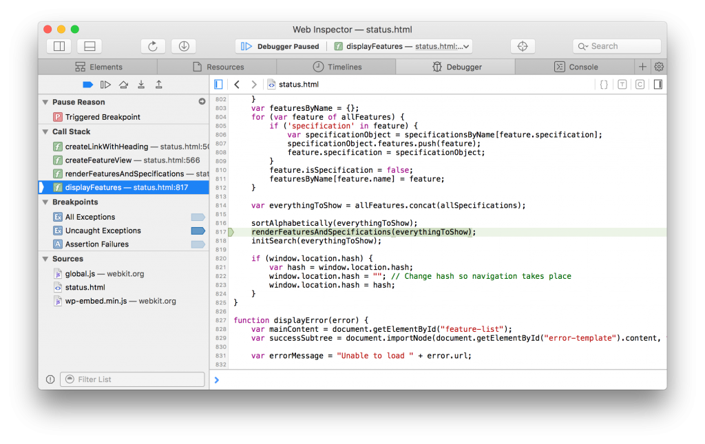 Parent Call Frame Expression Highlight
